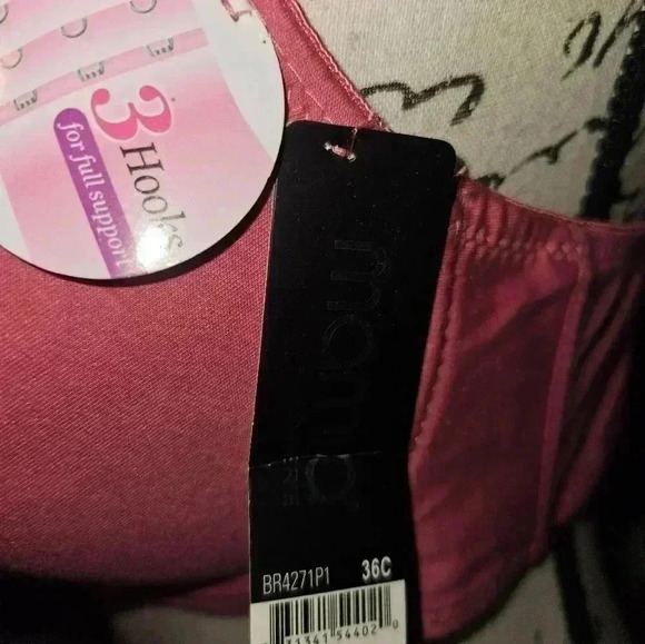 Mamia Womans Full Support Pink Bra Size 36C - Picture 4 of 9